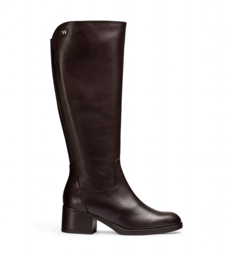 G-6241_5121_9332 Bottes en cuir Melissa marron (37), 5 à 8 cm, Fermeture éclair, Casuel - Wonders - Modalova