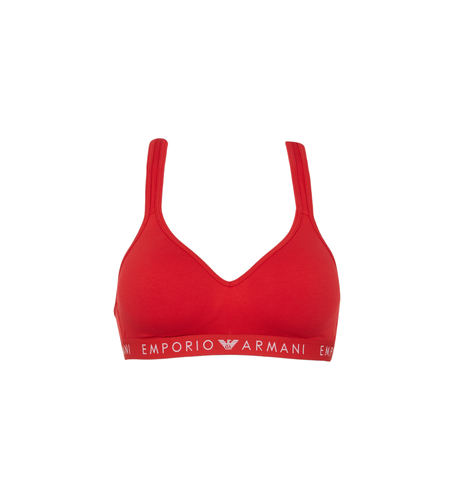 F227 Soutien-gorge bralette rembourré en coton biologique avec bande logo ASV (L), Homewear - Emporio Armani - Modalova