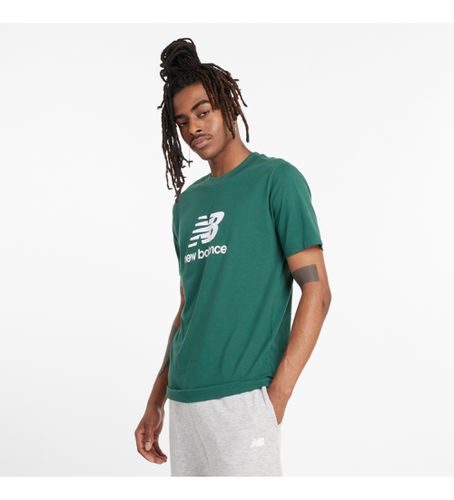 MT41502 T-shirt à logo Sport Essentials (S), Casuel, Vert, Coton, Multisport - New Balance - Modalova