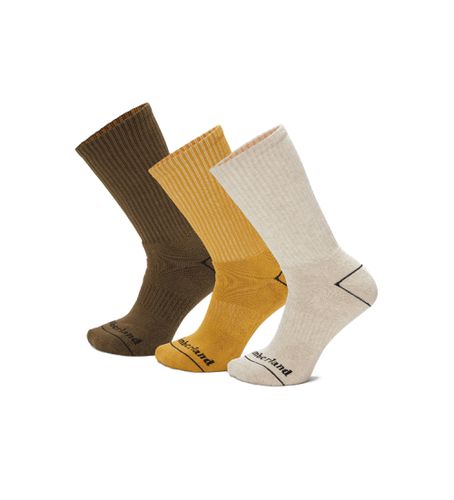 Unisex. TB0A2PTT3021 Lot de 3 paires de chaussettes Bowden unisexes, multicolores, de coupe moyenne. (S), Homewear, Coton - Timberland - Modalova