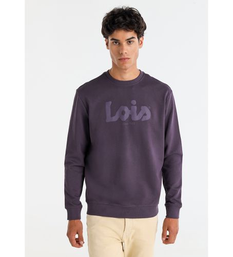 Sweatshirt basique logo imprimé bouffant lilas (S), Casuel, Violet, Coton, Manche longue - Lois Jeans - Modalova