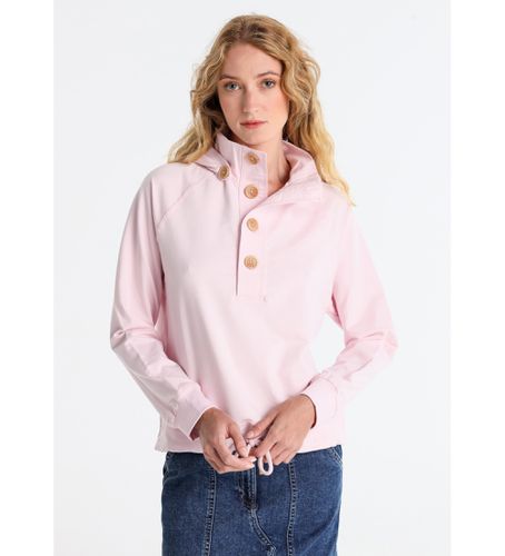 Sweat à capuche détachable avec boutons roses (XS), Casuel, Coton, Manche longue - Lois Jeans - Modalova