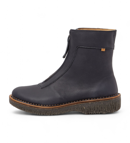 NF0005_0B0 Bottines en cuir N5581 (39), Plat, Fermeture éclair, Casuel, Marine - El Naturalista - Modalova