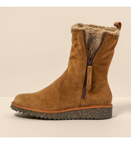 Bottes en cuir N5633 Silk Suede toffee (39), Plat, Fermeture éclair, Casuel, Imitation cuir - El Naturalista - Modalova