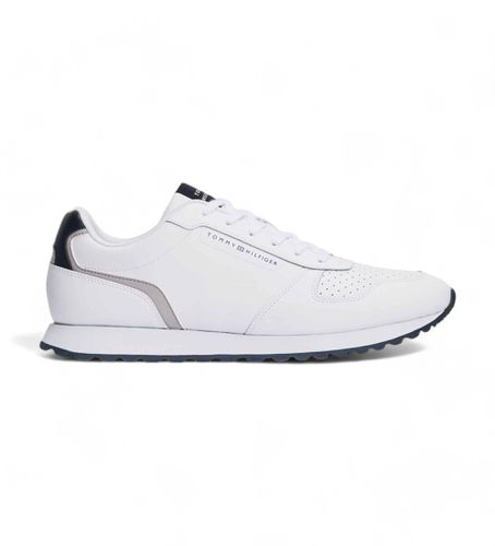 FM0FM05453 New Runner Leather Sneakers (41), Cuir, Blanc, Plat, Lacets, Casuel - Tommy Hilfiger - Modalova