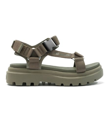 Pallacruise Strap Sandals (38), Tissu, 3 à 5 cm, Velcro, Casuel, Vert - Palladium - Modalova