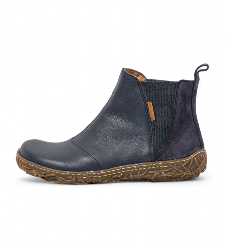 N7862NFE505_0B0 Bottines en cuir N786 (39), Plat, Aucun, Casuel, Marine - El Naturalista - Modalova