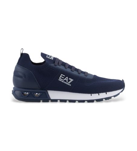 Unisex. X8X171_XK373 Trainers Legacy Knit (42 2/3), Plat, Lacets, Casuel, Marine - EA7 - Modalova