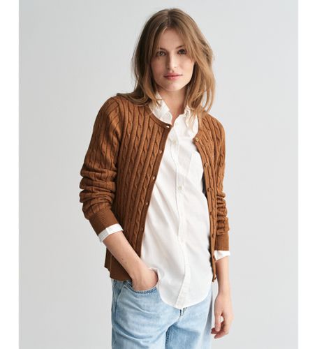 Cardigan en coton extensible Eights Brown (S), Marron, Casuel - Gant - Modalova