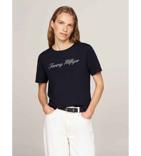 WW0WW43459 T-shirt avec logo (L), Casuel, Manche courte, Le coton biologique, Durable - Tommy Hilfiger - Modalova