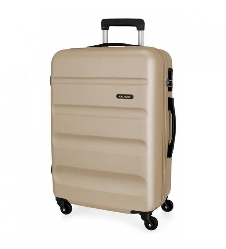 Unisex. 5849369 Grande valise rigide 75cm Flex Champagne (OSFA), Beige, Casuel, Synthétique, ABS/Polycarbonate, Moyen - Roll Road - Modalova