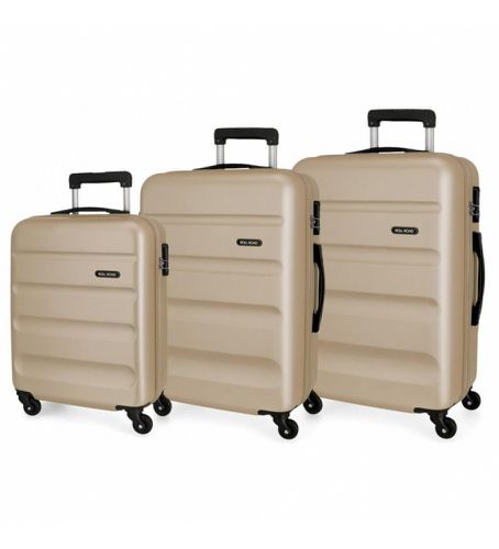 Unisex. 5849469 55-65-75cm Flex Champagne Rolling Road Hard Case Set (OSFA), Beige, Casuel, Synthétique, ABS/Polycarbonate, Moyen - Roll Road - Modalova