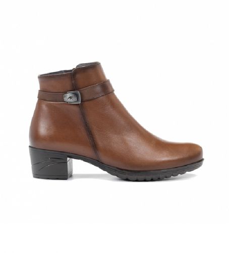 F0937 Bottines en cuir Charis F0937 (35), Marron, 3 à 5 cm, Fermeture éclair, Casuel - Fluchos - Modalova