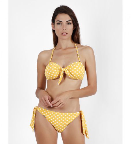 Bikini Bandeau Bikini Cup Life Dots jaune (46), Beachwear, Polyamide, Élasthanne - Admas - Modalova