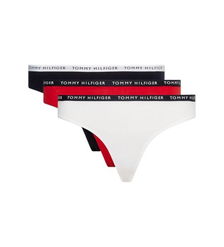 Til kvinder. UW0UW02829 Pakke med 3 g-strenge med logo på linningen - , , rød (XS), Afslappet, Bomuld, Økologisk bomul - Tommy Hilfiger - Modalova