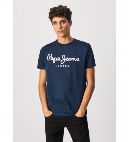Til mænd. PM508210 Original T-shirt Stretch N navy (S), , Casual, Bomuld, Korte ærmer - Pepe Jeans - Modalova