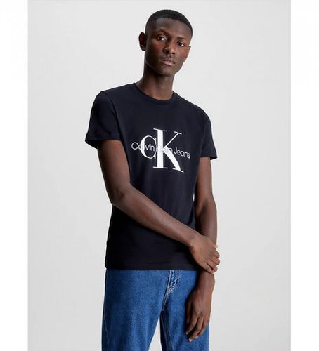 Til mænd. J30J320935 Core Monogram Slim T-shirt (XXL), Casual, Bomuld, Korte ærmer, Økologisk bomuld, Bæredygtig - Calvin Klein Jeans - Modalova