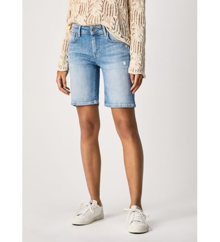 Til kvinder. PL801000PC9 Bermuda shorts Poppy denim (26), Casual, Bomuld - Pepe Jeans - Modalova