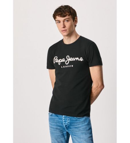 Til mænd. PM508210 Original Stretch T-shirt N (L), Casual, Bomuld, Korte ærmer - Pepe Jeans - Modalova