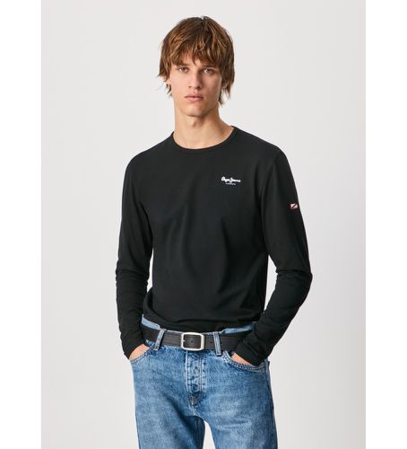 Til mænd. PM508211 T-shirt B Sico Original 2 Long N (S), Casual, Bomuld, Korte ærmer - Pepe Jeans - Modalova