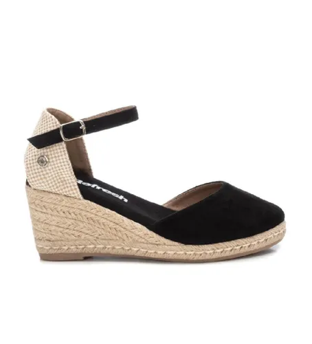 Til kvinder. 17077001-NEGRO Espadriller i 17077001 (37), 5-8 cm, Ruskind, Spænder, Casual - Refresh - Modalova