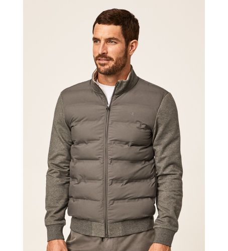 Til mænd. HM581118 Mørkegrå hybrid sportsjakke (S), Casual, Bomuld, Lange ærmer - Hackett London - Modalova