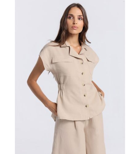 Til kvinder. 3546708 button-down skjorte (M), Casual, Bomuld, Korte ærmer - Victorio & Lucchino, V&L - Modalova