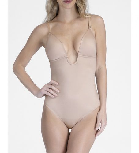 Til kvinder. 10206R_CHAMPAGNE Body Shaper med U-udskæring 10206R champagne (XS), Casual, Elastin - SPANX - Modalova