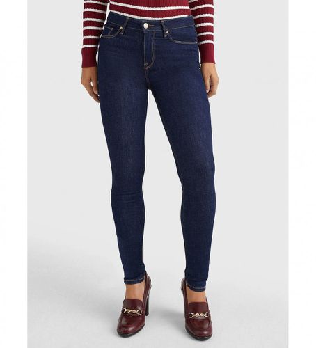 Til kvinder. WW0WW14742 Jean 727 Skinny navy (30/32), Casual, Denim, Økologisk bomuld, Bæredygtig, Blå - Tommy Hilfiger - Modalova