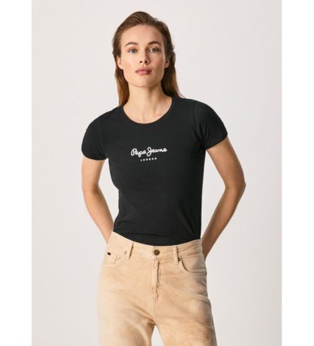 Til kvinder. PL505202 New Virginia Ss N T-shirt (S), Casual, Bomuld, Korte ærmer - Pepe Jeans - Modalova