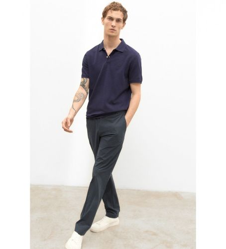 Til mænd. GAPOTEDRE0820MS23-161 Ted regular navy polo shirt (S), Casual, Korte ærmer, Økologisk bomuld, Bæredygtig, Blå - ECOALF - Modalova