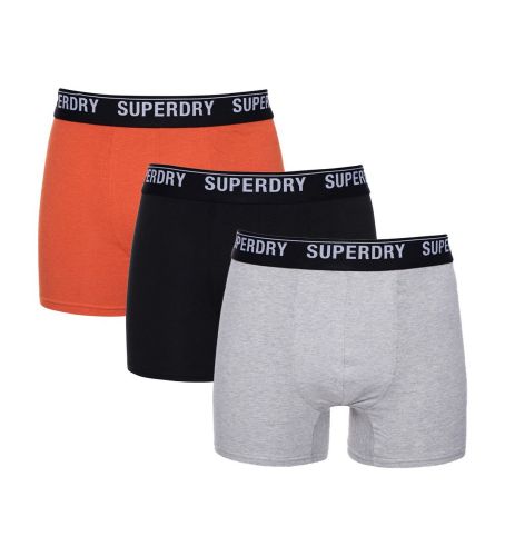 Til mænd. M3110342A Pakke med 3 boxershorts i økologisk bomuld orange, , (S), Afslappet, Økologisk bomuld, Bæredygtig - Superdry - Modalova