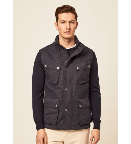 Til mænd. HM402962 Vesten Velo Gilet navy (XL), Casual, Bomuld, Uden ærmer/stropper, Blå - Hackett London - Modalova