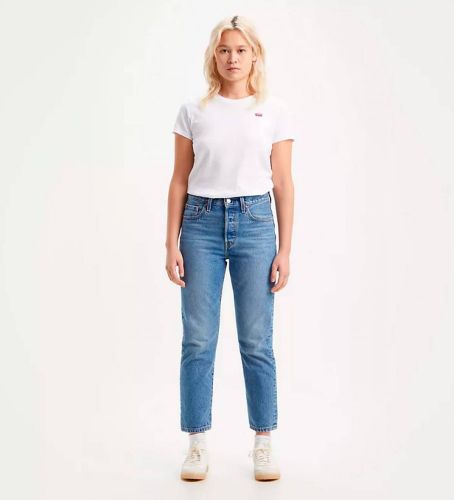 Til kvinder. 36200-0236 Jeans 501 Crop indigo (24/28), , Casual, Bomuld, Denim, Bæredygtig - Levi's - Modalova
