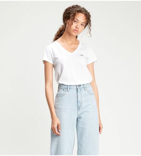 Til kvinder. 85341-0002 Perfect V-neck T-shirt (L), Casual, Bomuld, Korte ærmer - Levi's - Modalova
