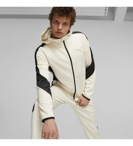 Til mænd. 67593487 Evostripe Warm Full-Zip-jakke (S), Casual, Sport, Multisport, Genanvendt polister, Bæredygtig - Puma - Modalova