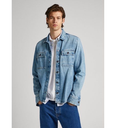 Til mænd. PM308181 Weston overtrøje (M), Casual, Bomuld, Denim, Lange ærmer, Bæredygtig - Pepe Jeans - Modalova