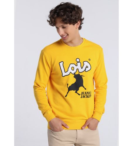 Til mænd. 165452225 Sweatshirt Jeans & Jakker Logo (S), Casual, Bomuld, Lange ærmer - Lois Jeans - Modalova