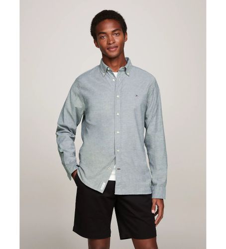 Til mænd. MW0MW25037 1985 Collection TH Flex skjorte (M), Casual, Party, Lange ærmer, Økologisk bomuld, Bæredygtig - Tommy Hilfiger - Modalova