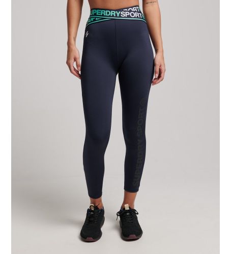 Til kvinder. WS311707A Leggings Træning Cross 7/8 navy (6 = 34), Sport, Multisport, Genanvendt polister, Bæredygtig - Superdry - Modalova