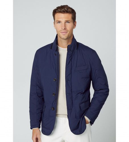 Til mænd. HM403017 Vatteret blazer navy (L), Casual, Polyester, Lange ærmer, Blå - Hackett London - Modalova