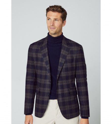 Til mænd. HM443288 Cash navy blazer (40/32), Casual, Party, Bomuld, Klassisk, Lange ærmer, Blå - Hackett London - Modalova
