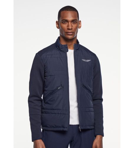 Til mænd. HM581156 Moto quiltjakke navy (S), Casual, Polyester, Lange ærmer - Hackett London - Modalova