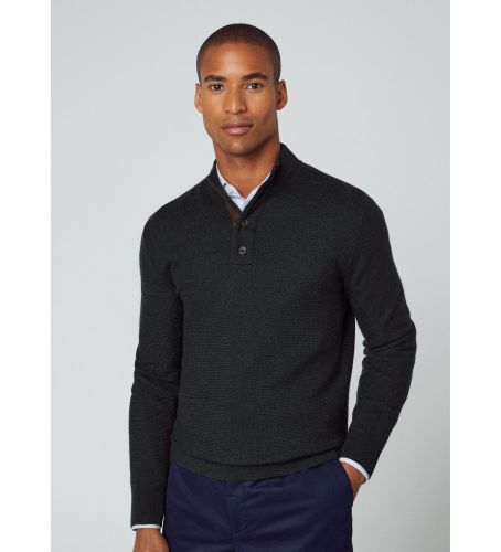 Til mænd. HM703035 Micro Weave trøje (L), Casual, Bomuld, Lange ærmer - Hackett London - Modalova