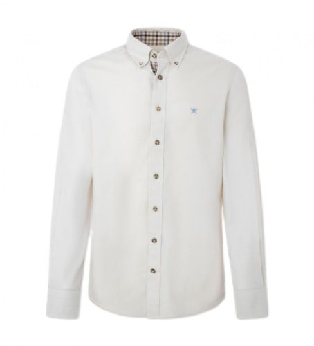 Til mænd. HM309615 Skjorte Flannel Border (3XL), Casual, Party, Bomuld, Klassisk, Lange ærmer - Hackett London - Modalova