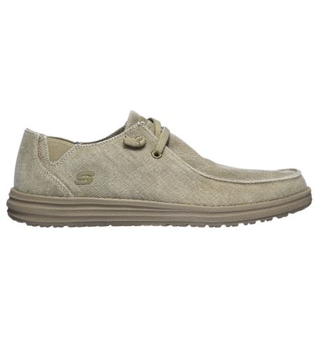 Til mænd. 66387 Tøfler Melson (40), Stof, Fast, Blonder, Casual, Gråt - Skechers - Modalova