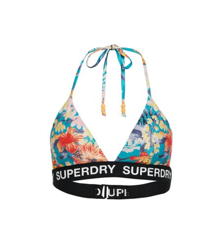 Til kvinder. W3010400A Trekantet bikinitop med logo multicolour (S), Blå, Flerfarvet, Badetøj, , Genanvendt polister - Superdry - Modalova