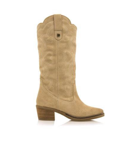 Til kvinder. 53723 Teo læderstøvler - Hælhøjde 5 cm (38), 3-5 cm, Lynlås, Casual - Mustang - Modalova