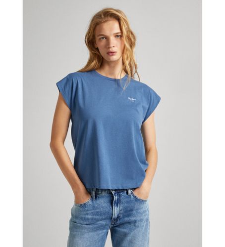 Til kvinder. PL505853 Lory navy T-shirt (XS), , Casual, Bomuld, Korte ærmer, Bæredygtig - Pepe Jeans - Modalova