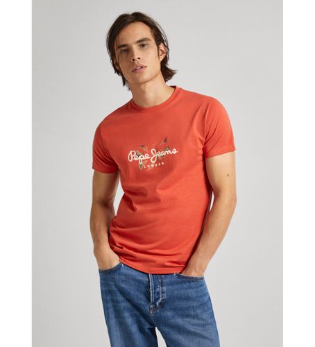 Til mænd. PM509208 Count T-shirt (L), Casual, Bomuld, Korte ærmer, Bæredygtig - Pepe Jeans - Modalova